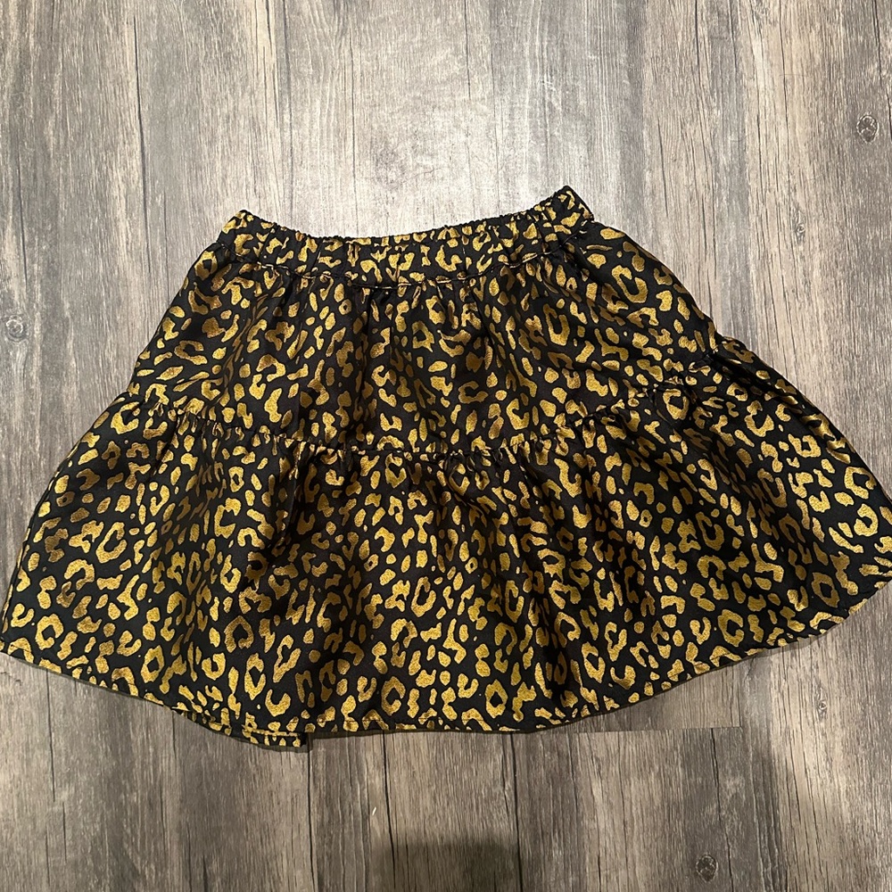 J. Crew Crewcuts Girls Leopard Print Skirt Size M